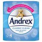 Andrex Classic Clean Toilet Roll Small Pack, 4 rolls