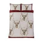 Rapport Home New Angus Stag Duvet Set Red King