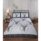 Rapport Home New Angus Stag Duvet Set Grey Double