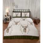 Rapport Home New Angus Stag Duvet Set Green Double