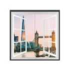 ENER-J 2Pcs/Set Of 120X60cm Landscape Surface Panel With London Skyline & Bridge 2D Design
