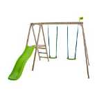 TP Forest Multiplay Double Wooden Swing Set and Slide