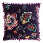 Paoletti Palampur Floral Velvet Cushion