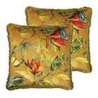 Paoletti Cahala Polyester Filled Cushions Twin Pack Cumin
