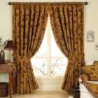 Paoletti Zurich Floral Jacquard Pencil Pleat Curtains (Pair) Polyester Champagne (168X229Cm)