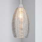 Cigar Wire Silver Easy Fit Pendant Shade