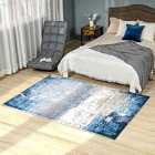 HOMCOM Blue Large Area Rug Render Carpet For Living Room Bedroom 160X200Cm
