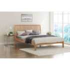 Rowley 4Ft 6 Double Solid Oak Bed Frame Smoked Oak