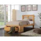 New Bretton Solid Wood Bed Frame 3Ft Single Oak Effect