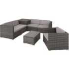 Tectake Rattan Garden Furniture Lounge Pisa - Dark Grey