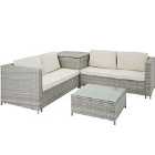Tectake Rattan Garden Furniture Lounge Siena - Light Grey