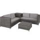 Tectake Rattan Garden Furniture Lounge Siena - Dark Grey