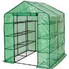Tectake 401860 Greenhouse With Tarpaulin And Shelving - Green