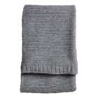 Heavy Grey Knitted Throw