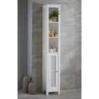 Palermo Cane White Tall Cabinet