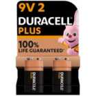 Duracell Plus 9V Batteries - 2 Pack