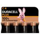 Duracell Plus C Batteries - 4 Pack