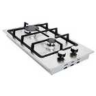 Cookology GH309SS 30cm Built-in Domino Gas Hob With Cast-iron Stands - Stainless Steel