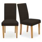 Hugo Set of 2 Dining Chairs, Faux Leather