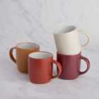 Set of 4 Assorted Colour Mugs