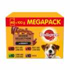 Pedigree Adult Wet Dog Food Pouches Mixed in Gravy Mega Pack 40 x 100g