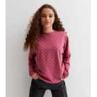 Name It Pink Spot Boxy Long Sleeve Top