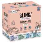 Blink! Kitten Wet Chicken & Fish Premium Fillets in Jelly Multipack Pouches 8 x 85g