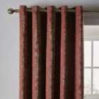 Opulent Chenille Red Eyelet Curtains
