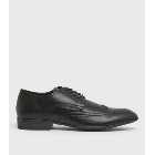 Black Leather-Look Lace Up Brogues