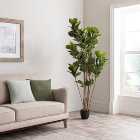 Artificial Fig Tree in Black Plant Pot