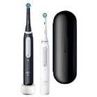 Oral-b iO4 Electric Toothbrush Duo Pack - Matte Black and White