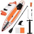 Outsunny 10Ft Inflatable Paddle Stand Up Board With Adjustable Paddle - White