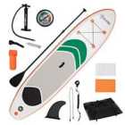 Outsunny 10' Inflatable Non-Slip Paddle Stand Up Board White