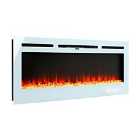 Livingandhome Wall Mounted LED Electric Fireplace - White 60 Inch