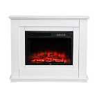 Livingandhome Electric Fireplace Suite With White Mantel