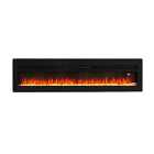 Livingandhome Freestanding Wall Mounted Recessed Electric Fire - Black 50 Inch