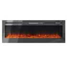 Living and Home 40 Inch Recessed Wall Mounted LED Electric Fireplace