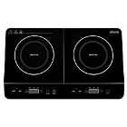 Abode AINDH2002 2.8Kw Portable Double Induction Hob With Digital Dual Control - Black