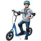 Homcom Push Scooter Teen Kids Stunt Bike Ride On With 12" Eva Tyres Blue