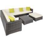 Tectake Rattan Garden Furniture Lounge Marbella - Dark Grey