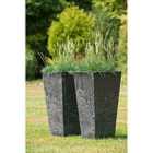Ivyline Artstone Ella Plastic Vase 70cm - Black