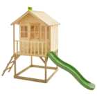 TP Hilltop Wooden Tower Playhouse with Slide