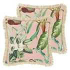Linen House Wonderplant Polyester Filled Cushions Twin Pack Cotton Multi