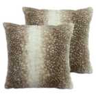 Paoletti Fawn Twin Pack Polyester Filled Cushions Multi