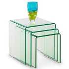 Julian Bowen Amalfi Bent Glass Nest Of Tables
