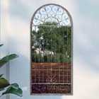 MirrorOutlet Harrogate Metal Arch Shaped Decorative Window Garden Mirror 126cm x 60cm