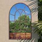 MirrorOutlet Harrogate Metal Arch Shaped Decorative Window Effect Garden Mirror 90cm x 60cm