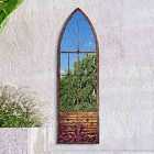 MirrorOutlet Chelsea Metal Arch Shaped Decorative Window Opening Garden Mirror 120cm x 40cm