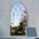 MirrorOutlet Harrogate Metal Arch Shaped Decorative Window Gothic Garden Mirror 90cm x 50cm
