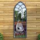 MirrorOutlet Harrogate Metal Arch Shaped Decorative Window Garden Mirror 121cm x 45cm